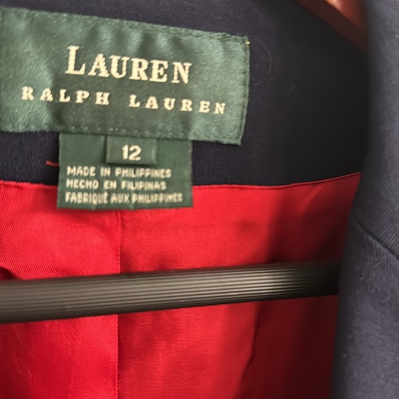 Lauren Ralph Lauren vintage navy and red blazer sz 12 - Picture 6 of 9